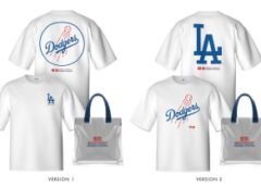 ドジャース・Fathers Day Tシャツ＆クリアトートバッグセット6/21ドジャース球場先着4万人限定配布のＴシャツとトーバッグのセット予約販売品