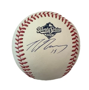 マックス・マンシー#13 MAX MUNCY LAドジャース直筆サイン2025 ワールドシリーズ公式ボール MAX MUNCY& JSA鑑定証ホログラム証明付き