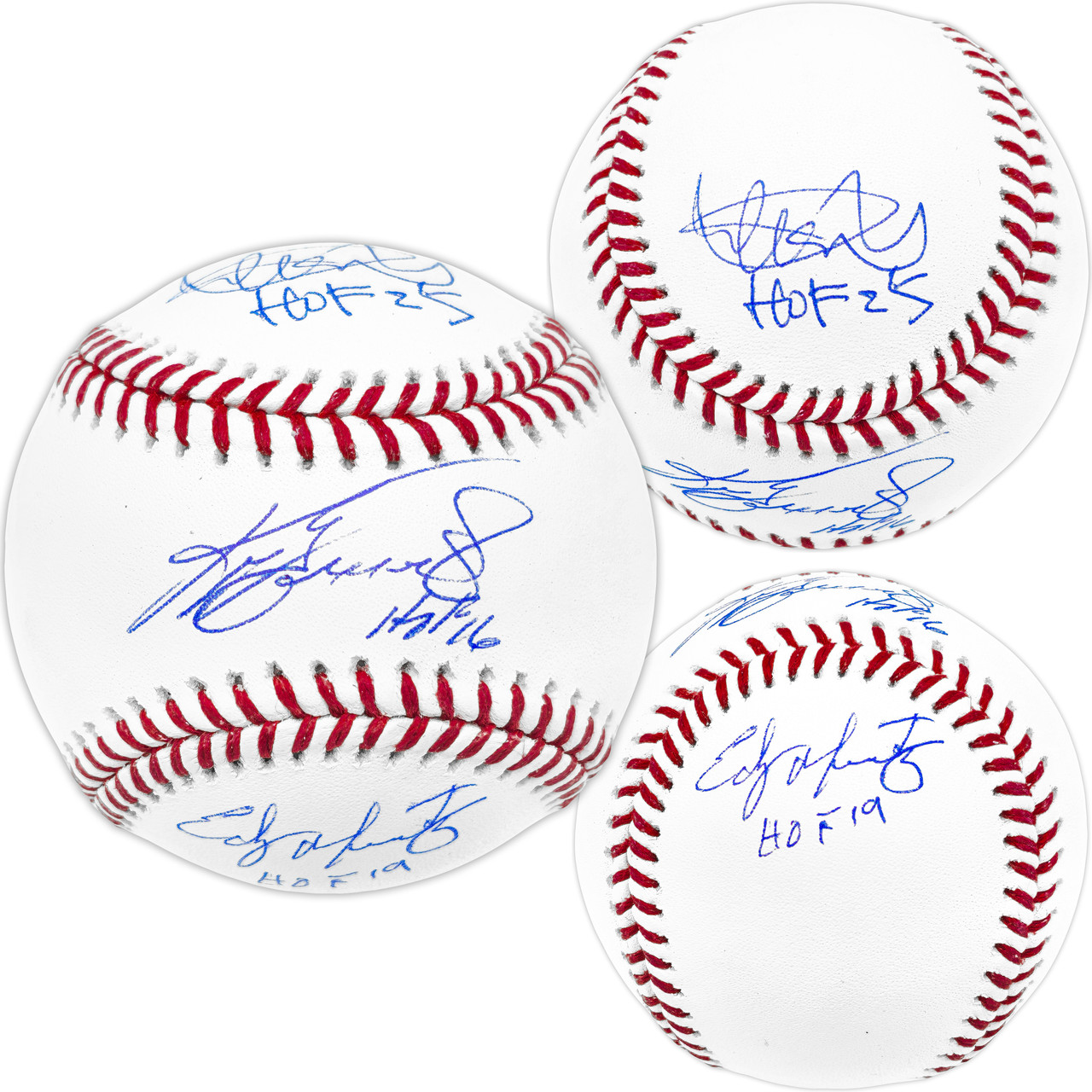 ケングリフィーJr・イチロー・エドガーマルチネス Mariners殿堂記念直筆サイン&書き込み入りMLB公式ボール Beckett