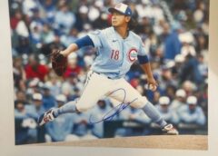 今永昇太選手＃18シカゴカブス直筆サイン8ｘ10大型フォト　縦横約25ｘ30センチ