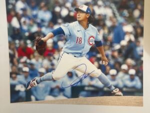 今永昇太選手＃18シカゴカブス直筆サイン8ｘ10大型フォト　縦横約25ｘ30センチ